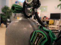 scuba tank valve with regulator first stage